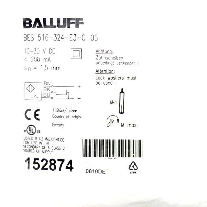 BALLUFF Induktiver Standardsensor BES00MM BES00MM (BES 516-324-E3-C-05)