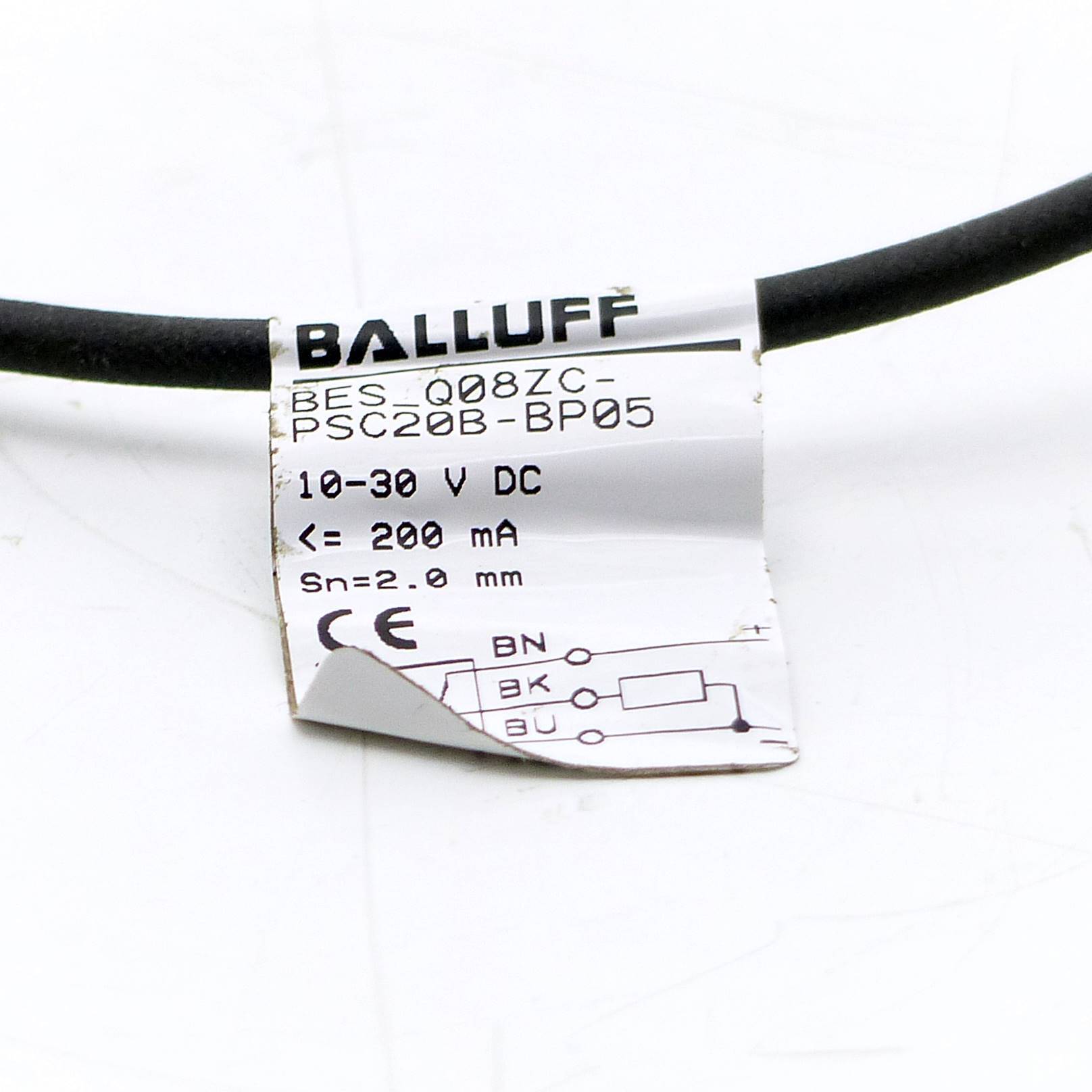 BALLUFF induktiver Näherungsschalter (BES Q08ZC-PSC20B-BP05)