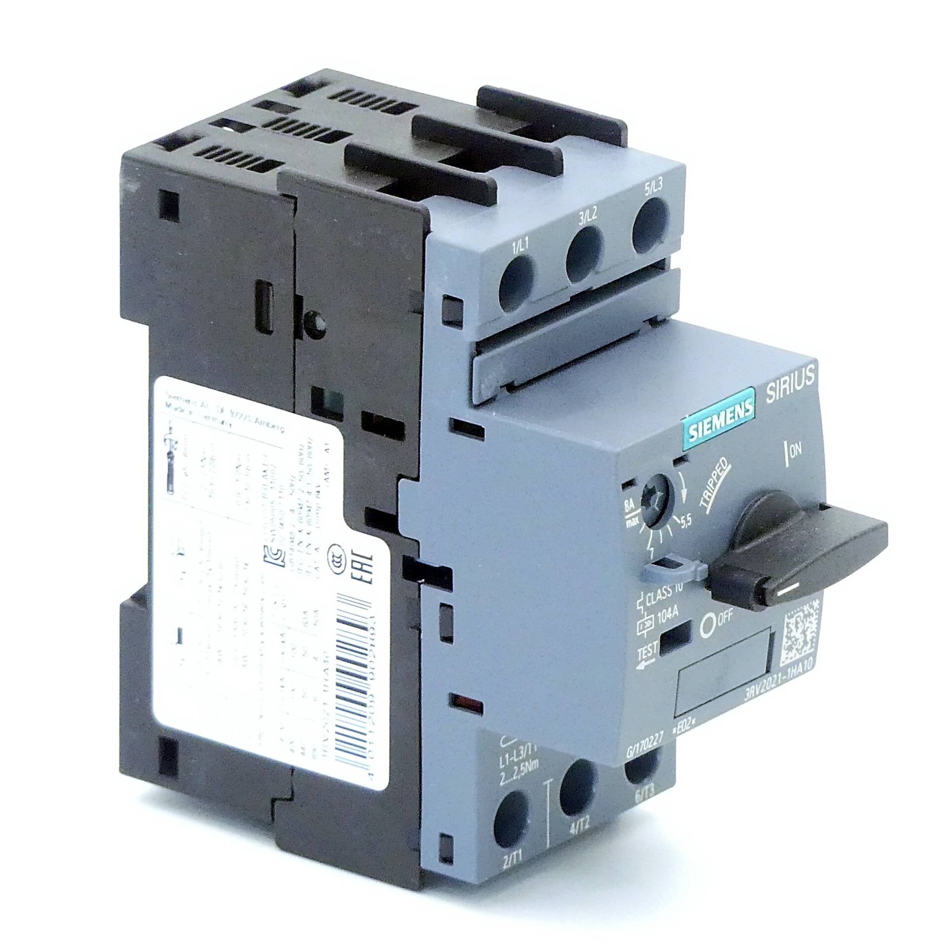 Siemens Leistungsschalter 3RV2021-HA10 (3RV2021-HA10)