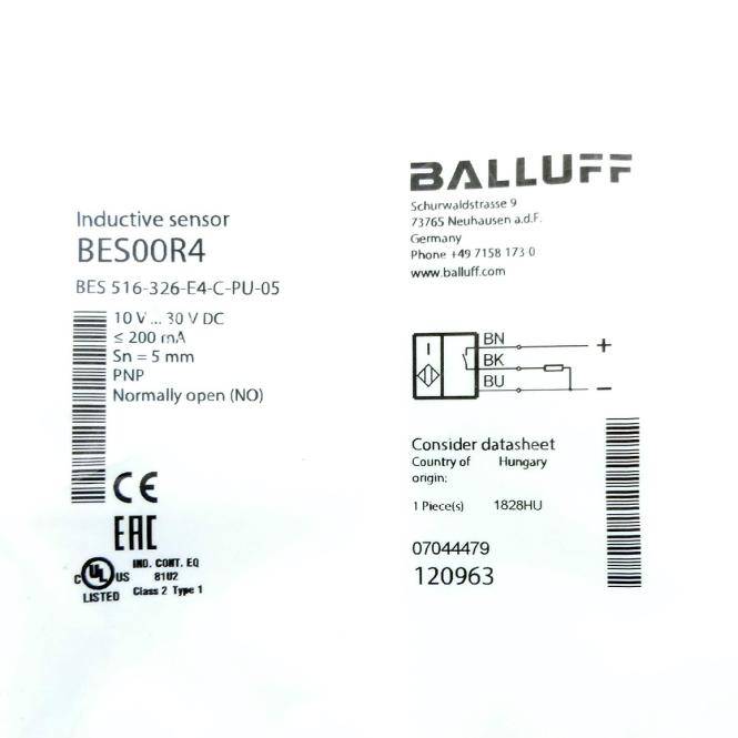 BALLUFF Induktiver Sensor BES00R4 (BES 516-326-E4-C-PU-05)
