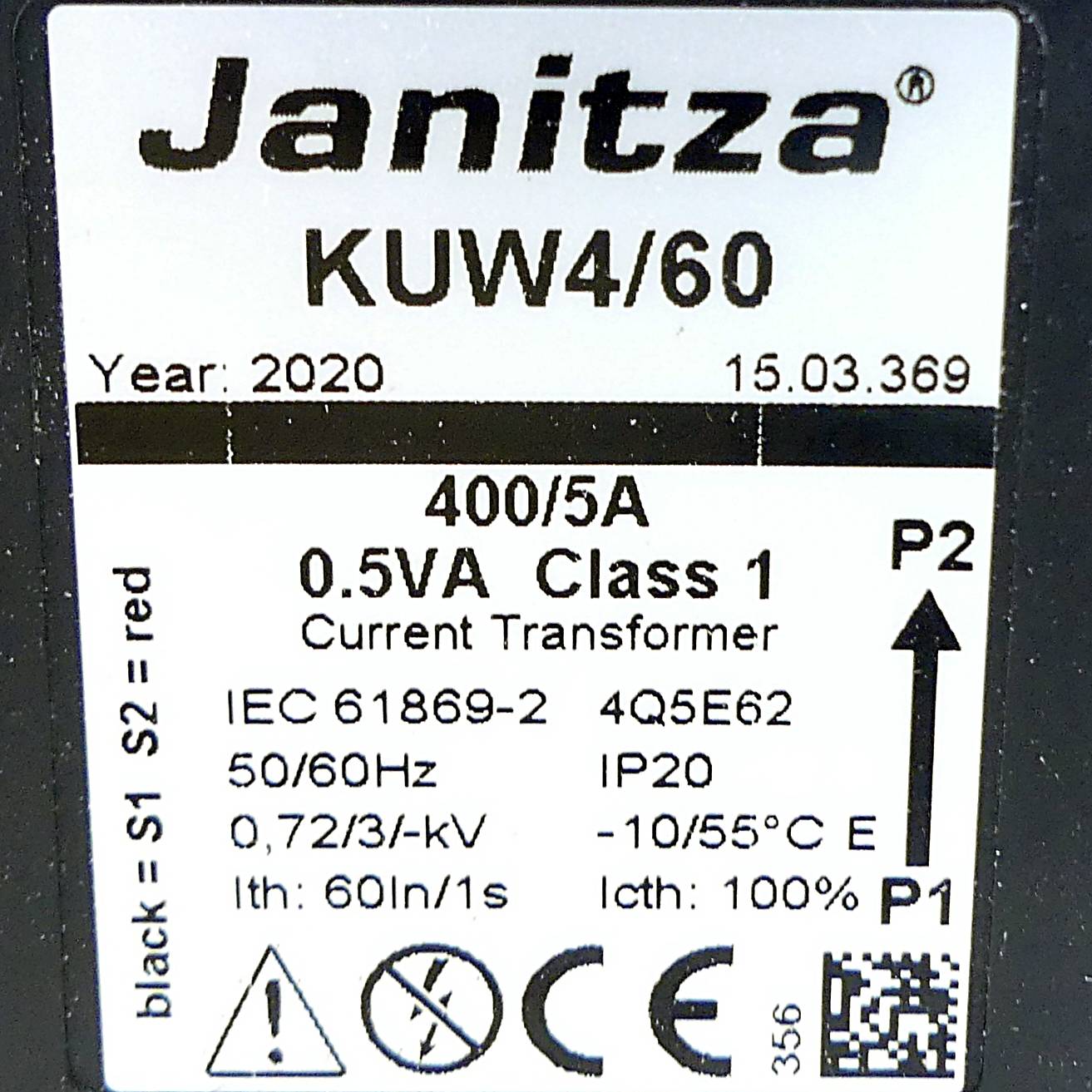 Janitza Kabelumbaustromwandler KUW4/60 (638089)