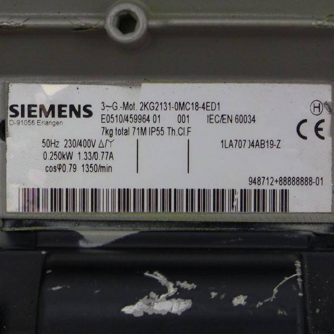 Siemens Getriebemotor (2KG2131-OMC18-4ED1-Z)