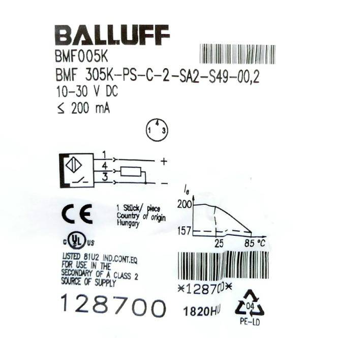 BALLUFF Magnetfeldsensor BMF005K (BMF 305K-PS-C-2-SA2-S49-00,2)