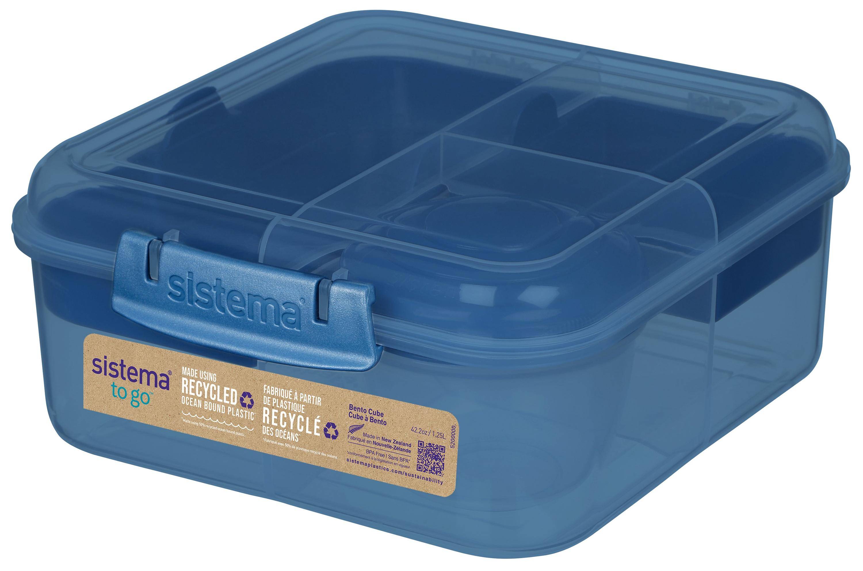sistema To Go Box Bento Cube recyceltes PP 1,25 l 1 Stück Multimedia-Technik Lunchbox