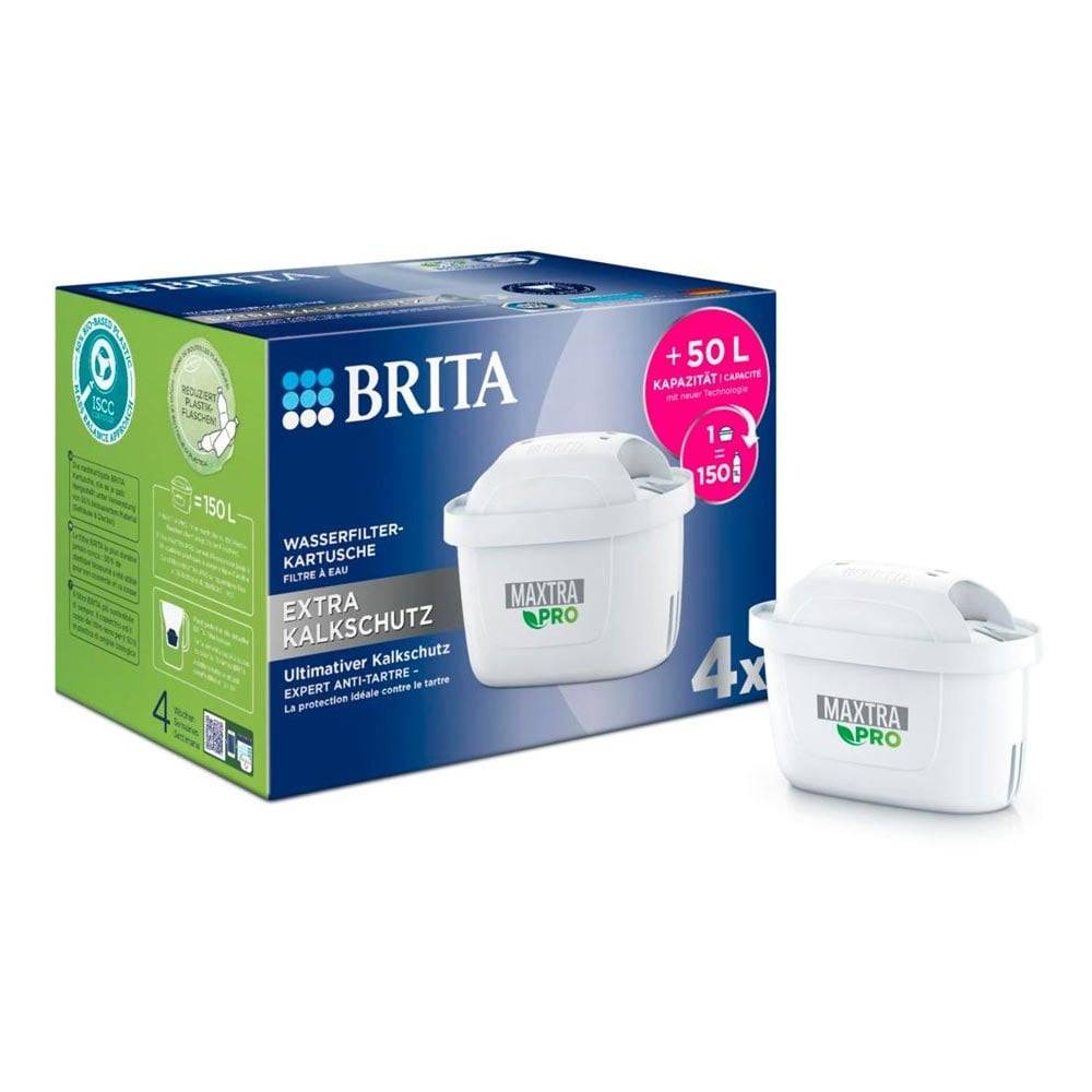BRITA Maxtra Pro Extra Kalkschutz Pack 4 - 4er Pack Wasserfilterkartusche