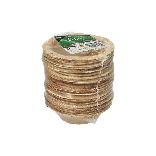 25 Schalen, Palmblatt "pure" rund 100 ml Ø 10 cm · 3 cm. Material: Palmblatt. Farbe: natur