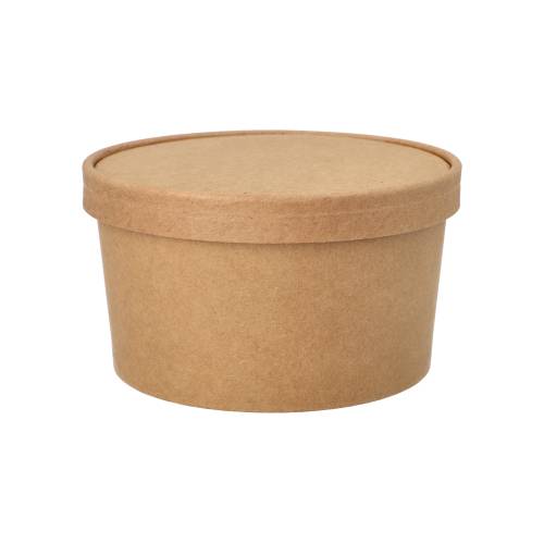 50 Salatschalen, Pappe rund 1000 ml Ø 15 cm · 7,5 cm braun