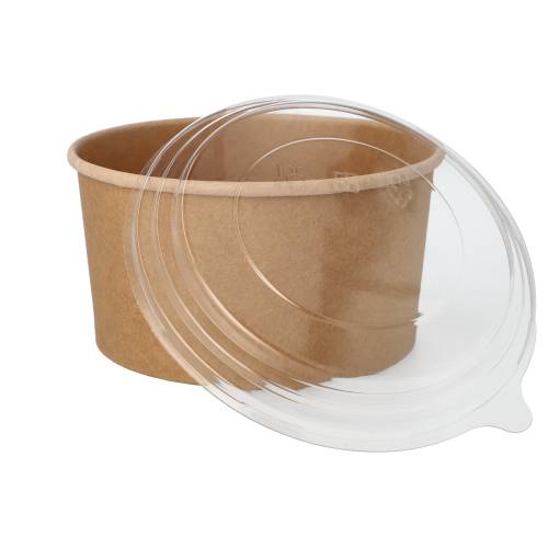50 Salatschalen, Pappe rund 1000 ml Ø 15 cm · 7,5 cm braun