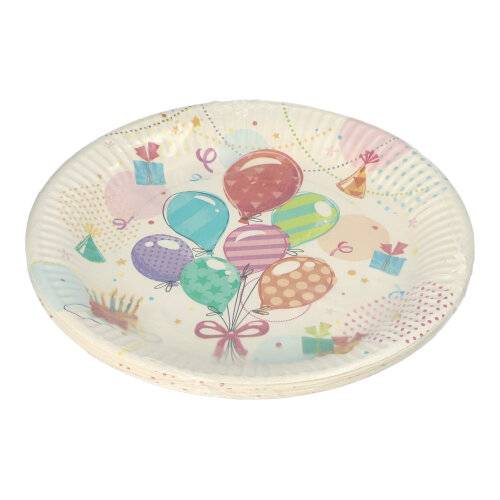 10 Teller, Pappe rund Ø 23 cm "Fete"