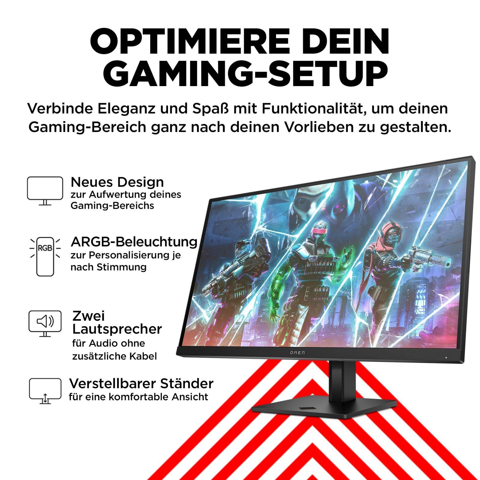 HP Omen 27s 68,6cm (27") FHD IPS Monitor 16:9 HDMI/DP/USB 240Hz FreeSync