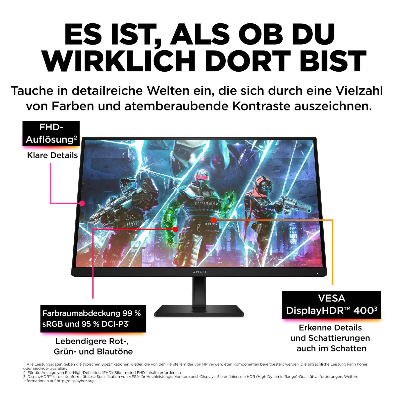 HP Omen 27s 68,6cm (27") FHD IPS Monitor 16:9 HDMI/DP/USB 240Hz FreeSync