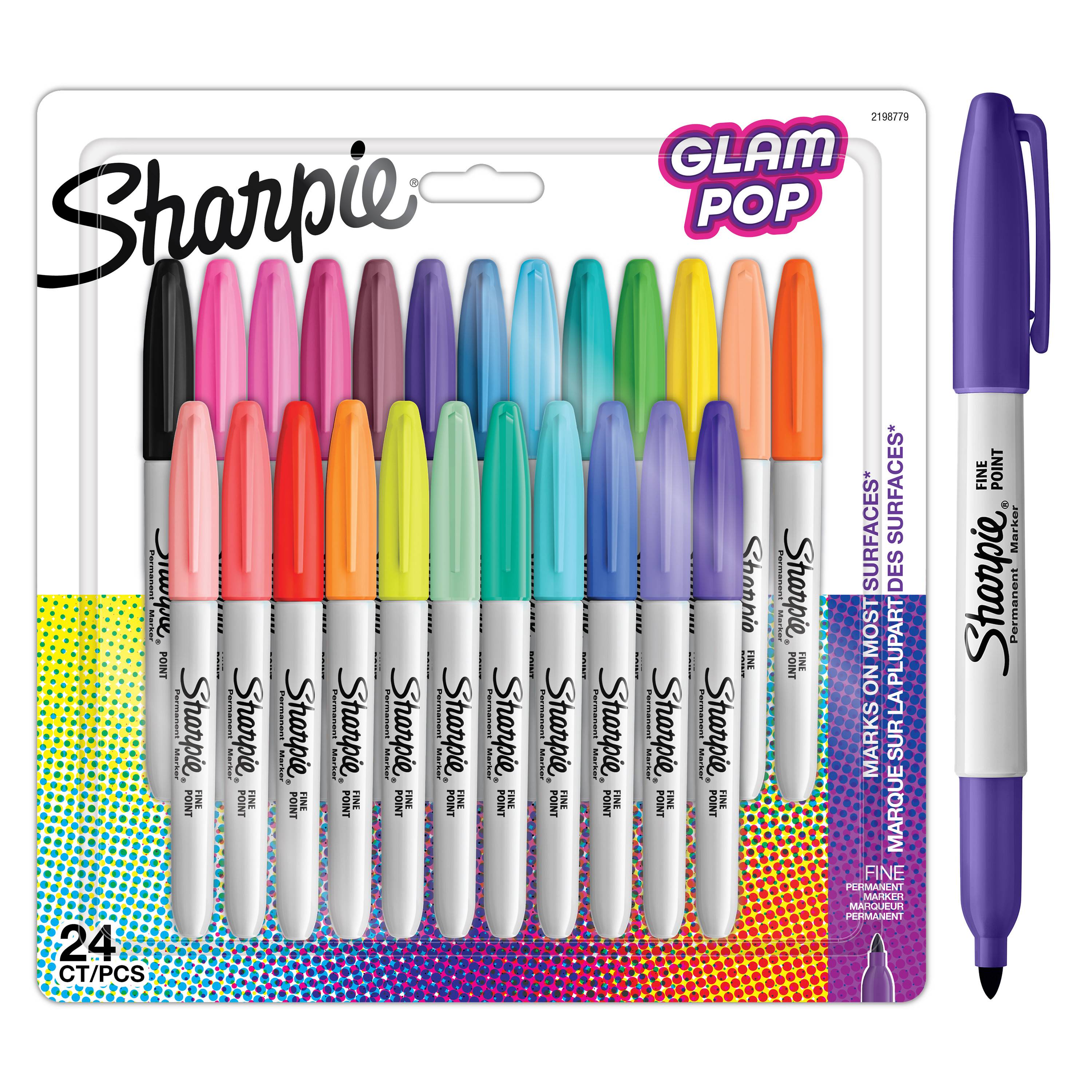 Sharpie Marker Permanentmarker Fine Glam Pop 24er Blister Multimedia-Technik Permanent