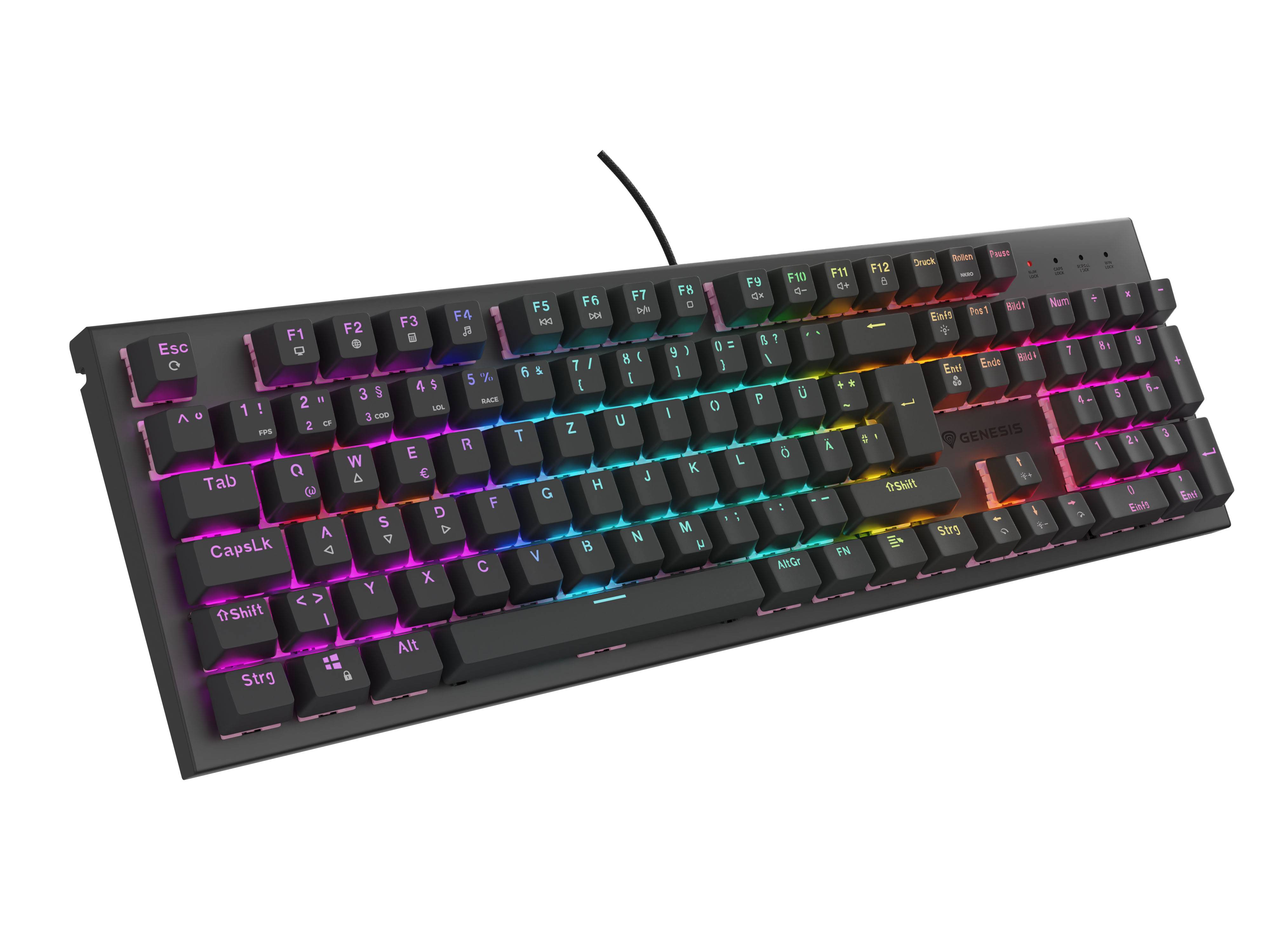 NATEC - Gaming Tastatur Thor 303 silent kabelgeb. De - Tastatur
