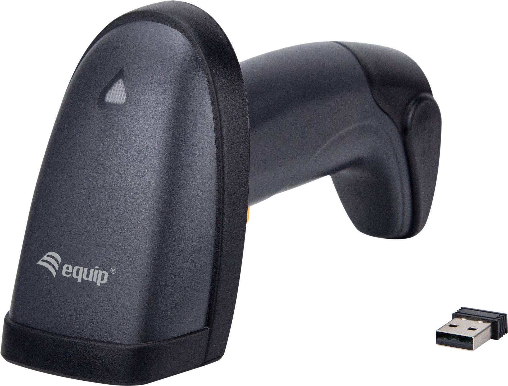 Equip 2D-Barcodescanner Laser Wireless/2.4GHz+Halter schwarz