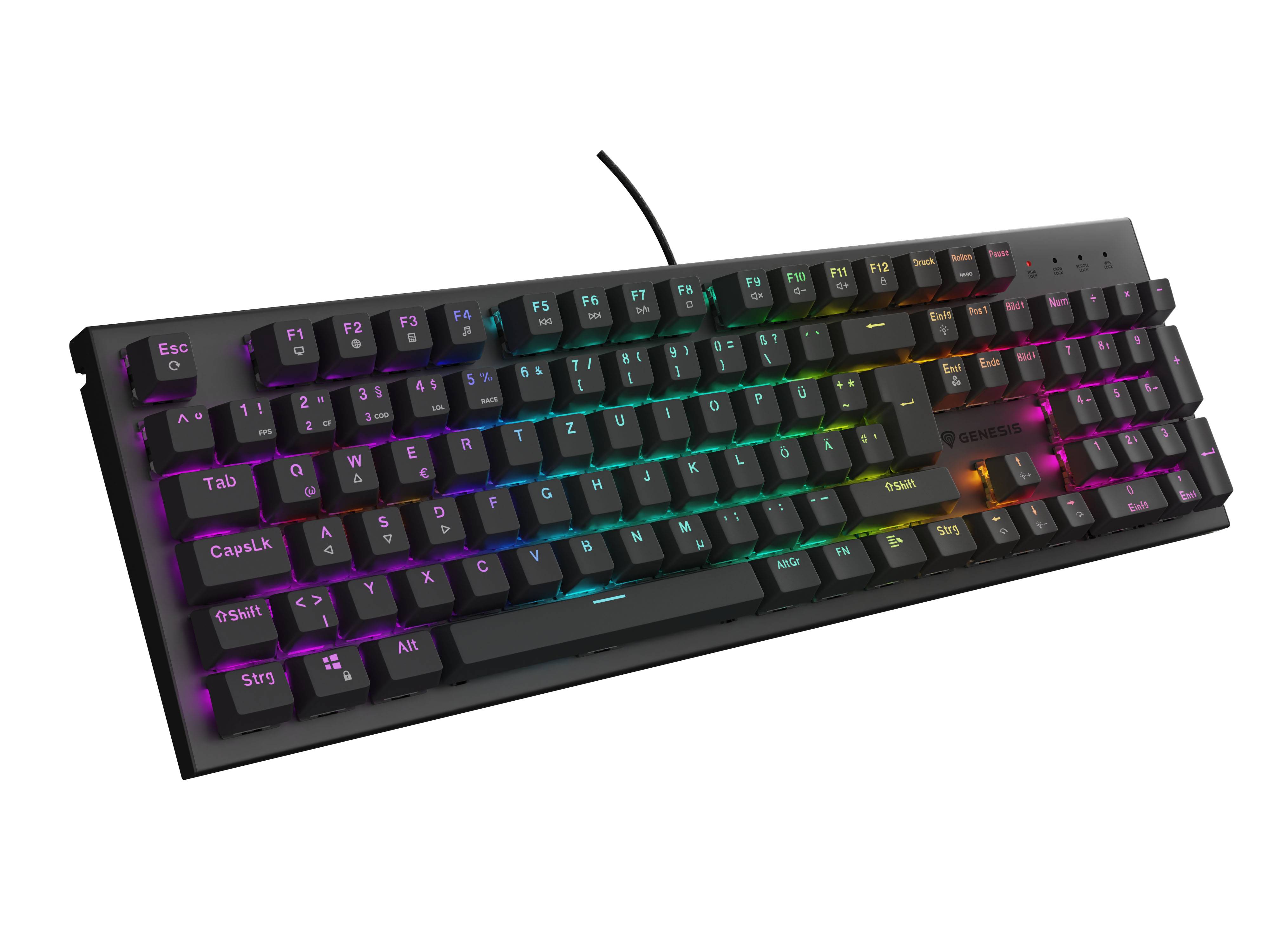 NATEC - Gaming Tastatur Thor 303 brown kabelgeb. De - Tastatur
