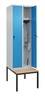 C+P Spind Classic PLUS 2Abteile 2120x600x815mm l.gr/l.bl