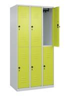 C+P Spind Classic PLUS doppelt 3Abteile 1850x900x500mm l.gr/c.gn