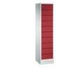 C+P Schließfachschrank Evolo, H1850xB420xT500mm, 7035/3003