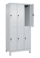 C+P Spind Classic PLUS doppelt 3Abteile 1950x900x500mm ws/ws