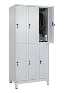 C+P Spind Classic PLUS doppelt 3Abteile 1950x900x500mm ws/ws
