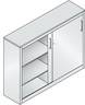 C+P Sideboard mit Schiebetüren Acurado, H1200xB1600xT400mm, 7035/3003