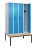 C+P Spind Classic PLUS 4Abteile 2120x1200x815mm l.gr/l.bl