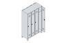 C+P Spind Classic PLUS 4Abteile 1950x1200x500mm ws/ws