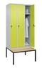 C+P Spind Classic PLUS 3Abteile 2120x900x815mm l.gr/c.gn