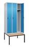 C+P Spind Classic PLUS 3Abteile 2120x900x815mm l.gr/l.bl