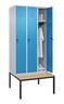 C+P Spind Classic PLUS 3Abteile 2120x900x815mm l.gr/l.bl