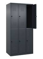 C+P Spind Classic PLUS doppelt 3Abteile 1850x900x500mm l.gr/l.gr