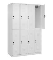 C+P Spind Classic PLUS doppelt 4Abteile 1850x1200x500mm l.gr/l.gr