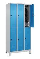 C+P Spind Classic PLUS doppelt 3Abteile 1950x900x500mm l.gr/l.bl