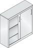 C+P Schiebetürenschrank, HxBxT 1.225 x 1.200 x 400 mm, lichtgrau, rubi