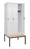 C+P Spind Classic PLUS 3Abteile 2120x900x815mm ws/ws