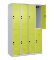 C+P Spind Classic PLUS doppelt 4Abteile 1850x1200x500mm l.gr/c.gn