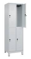 C+P Spind Classic PLUS doppelt 2Abteile 1950x600x500mm ws/ws