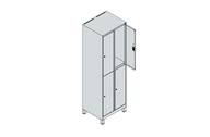 C+P Spind Classic PLUS doppelt 2Abteile 1950x600x500mm ws/ws