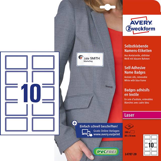 Namens-Etiketten, Avery L4787-20