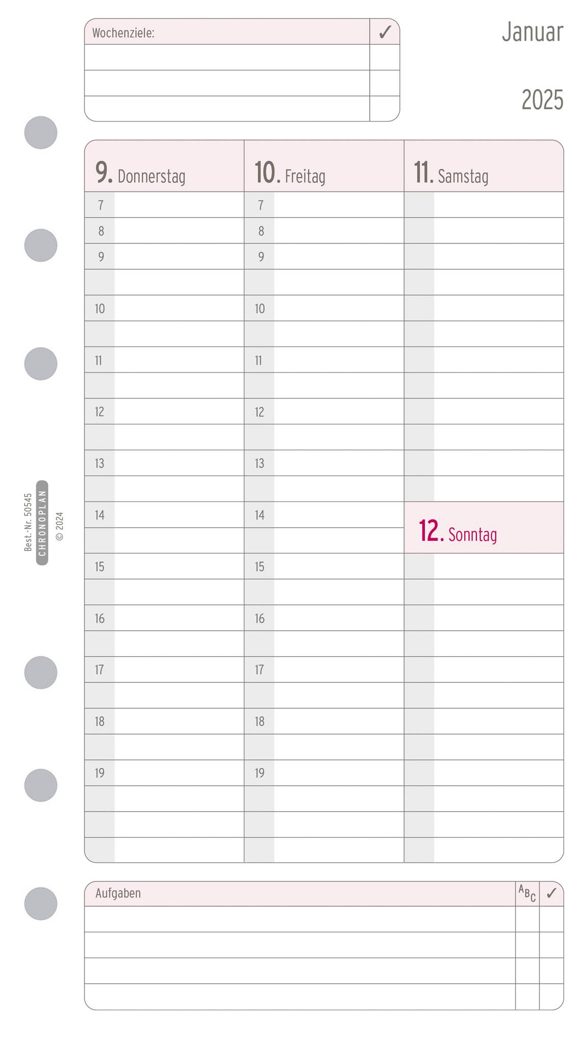 Wochenplan, Avery 50545