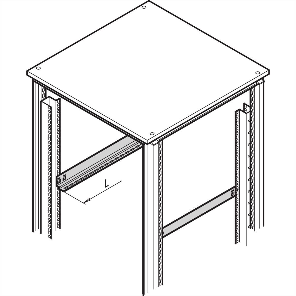 SCHROFF Gleitschiene 25 kg - GLEITSCHIENEN SATZ 800T 10ST