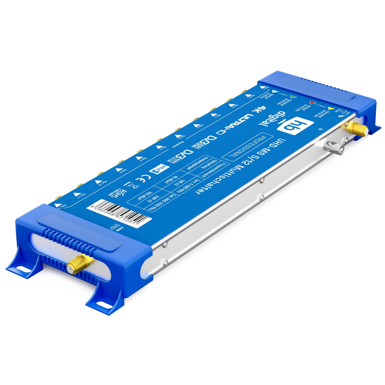 hb-digital Multischalter SAT UHD-MS 5/12 bis zu 12 Teilnehmer