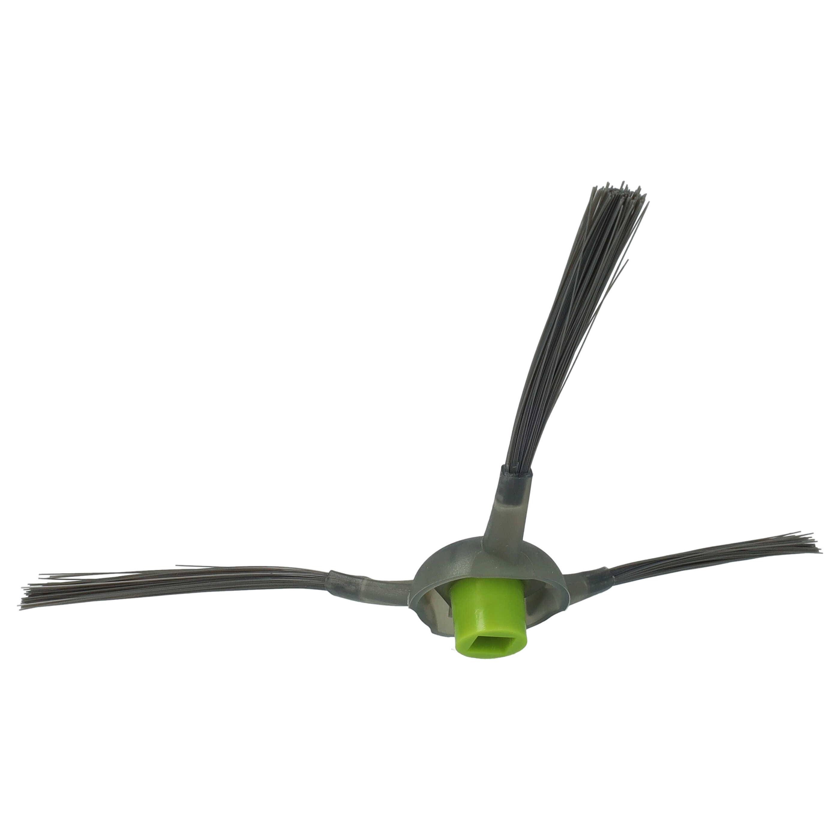 vhbw 2x Seitenbürste kompatibel mit iRobot Roomba i7, J7, s9, Combo, i3 Saugroboter - Reinigungsbürsten Set, dunkelgrau