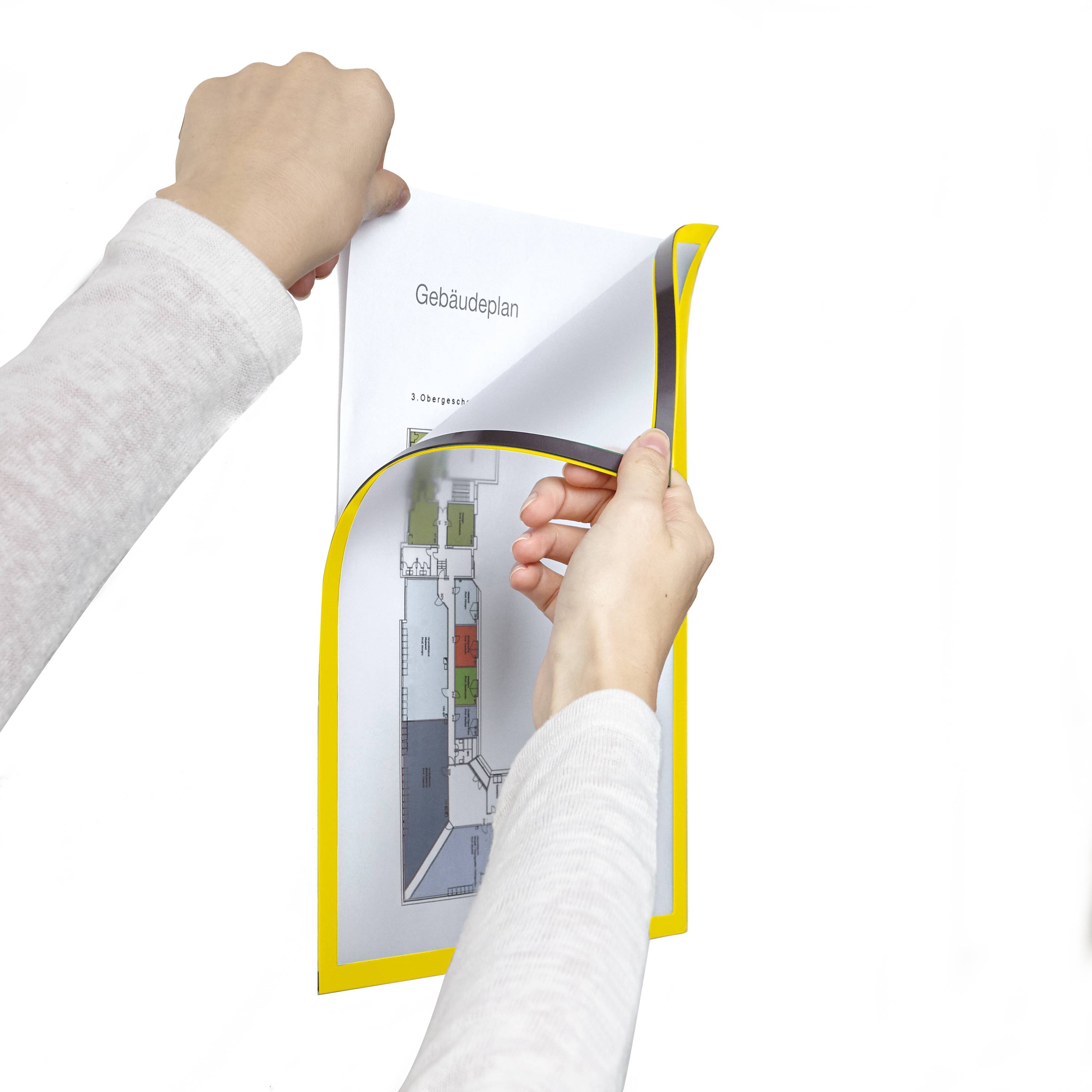 Magnetofix Sichtfenster gelb DIN A4 5St