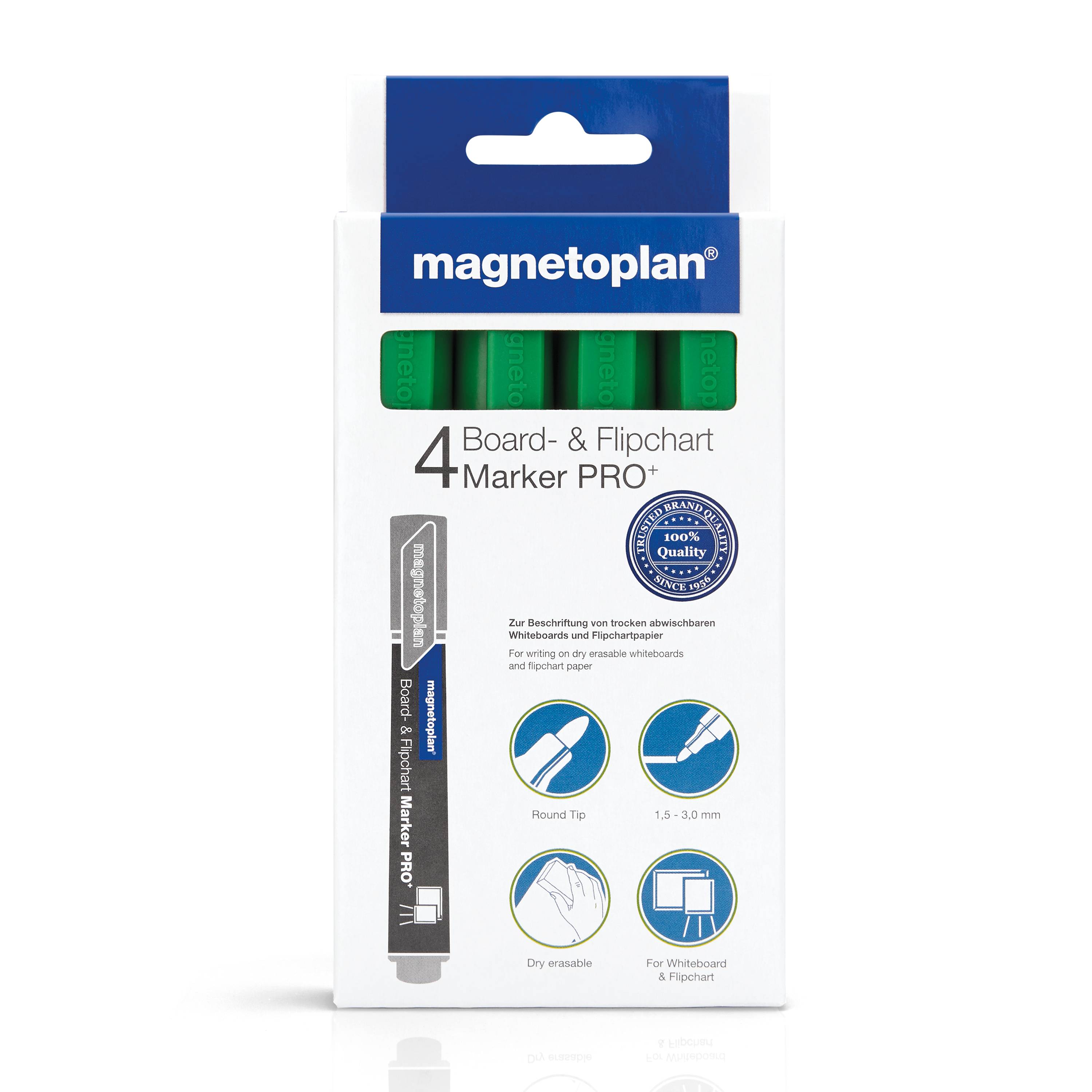 magnetoplan Board- und Flipchartmarker PRO+, grün