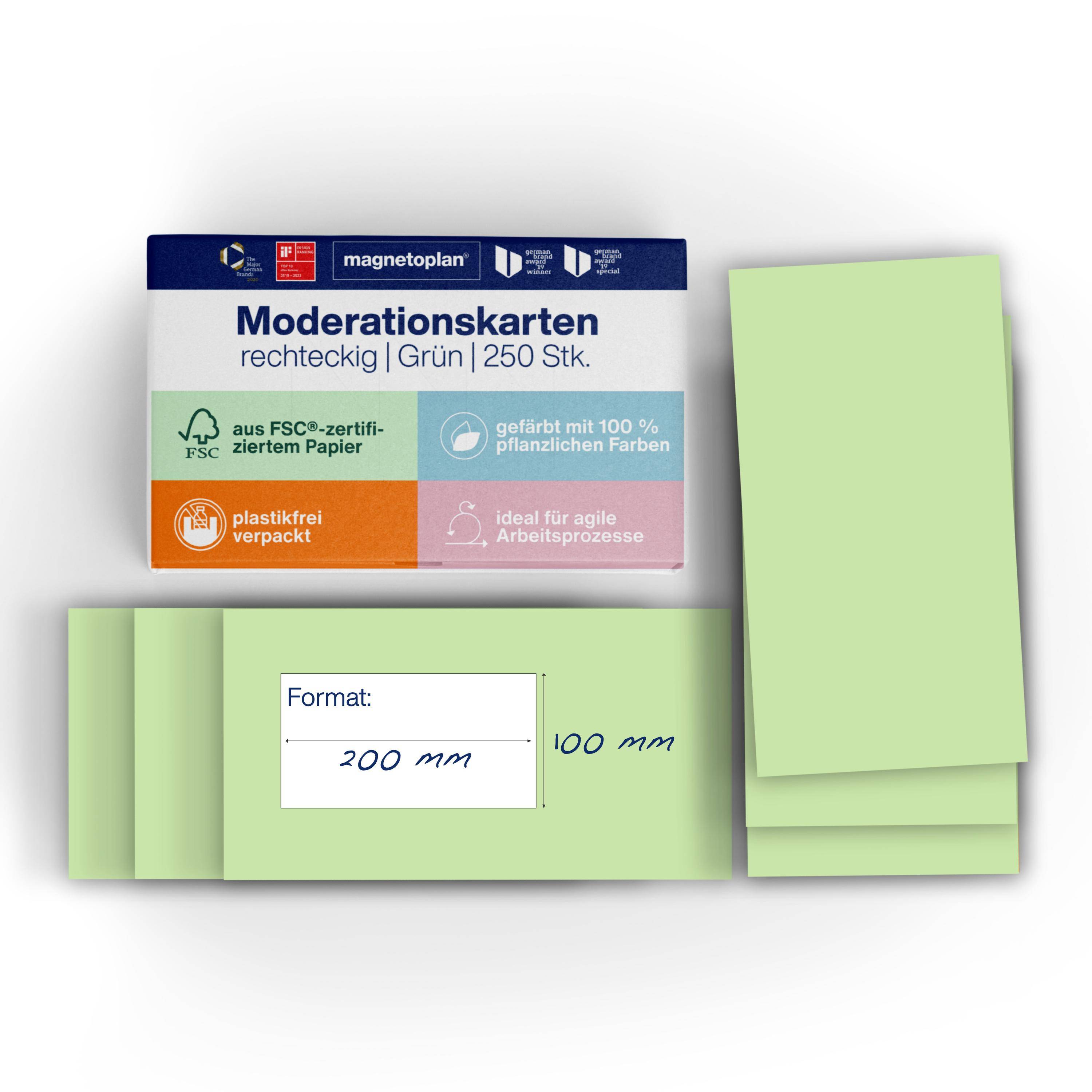 Kommunikationskarten grün 200x100mm 250St