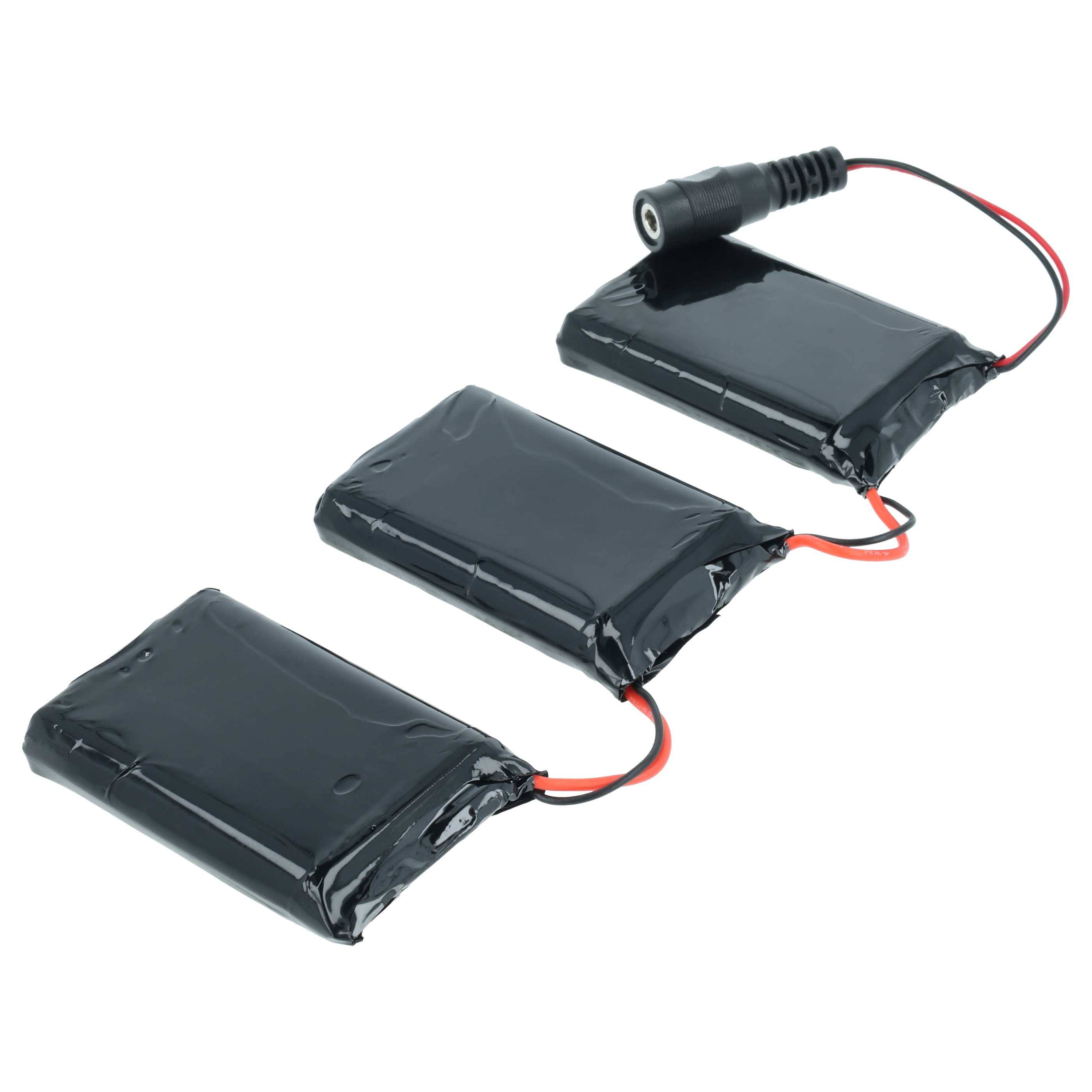 vhbw Akku Ersatz für Macna K-BAT-12VOLT-3.0A für beheizbare Handschuhe (3000 mAh, 11,1 V, Li-Polymer)
