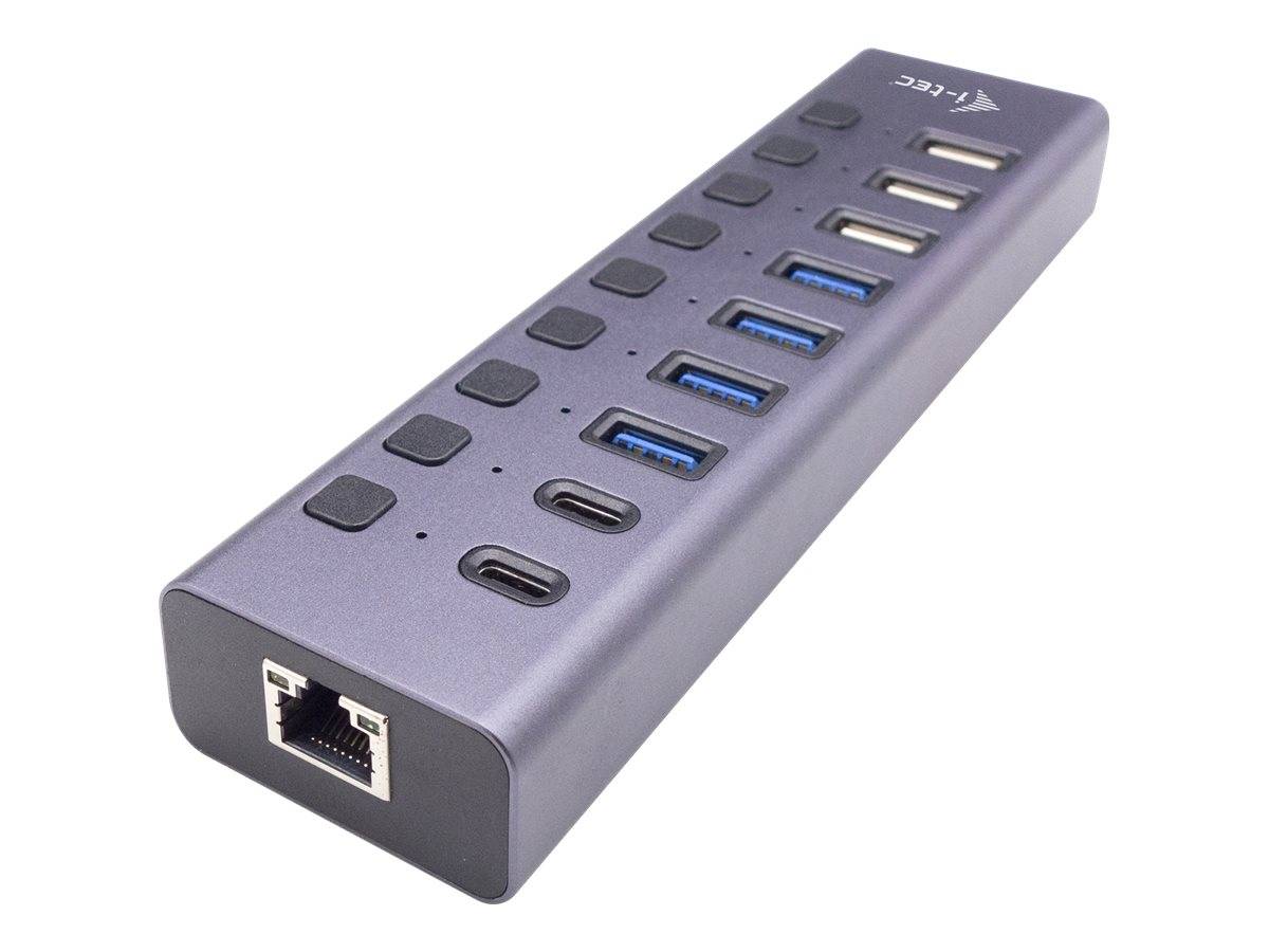 i-tec USB 3.0/USB-C Charging HUB 9port LAN + Power Adapter 60W4x USB 3.2 (5