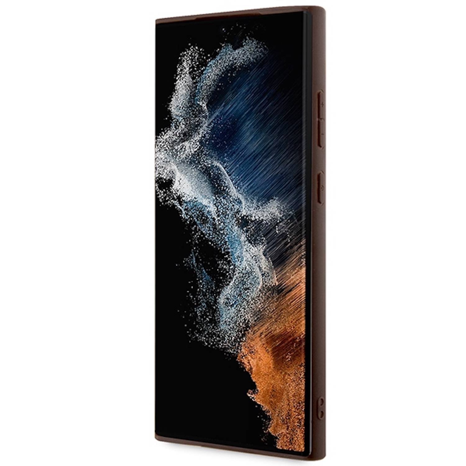 Guess Samsung Galaxy S24 Ultra Schutzhülle Cover 4G Metal Logo Braun