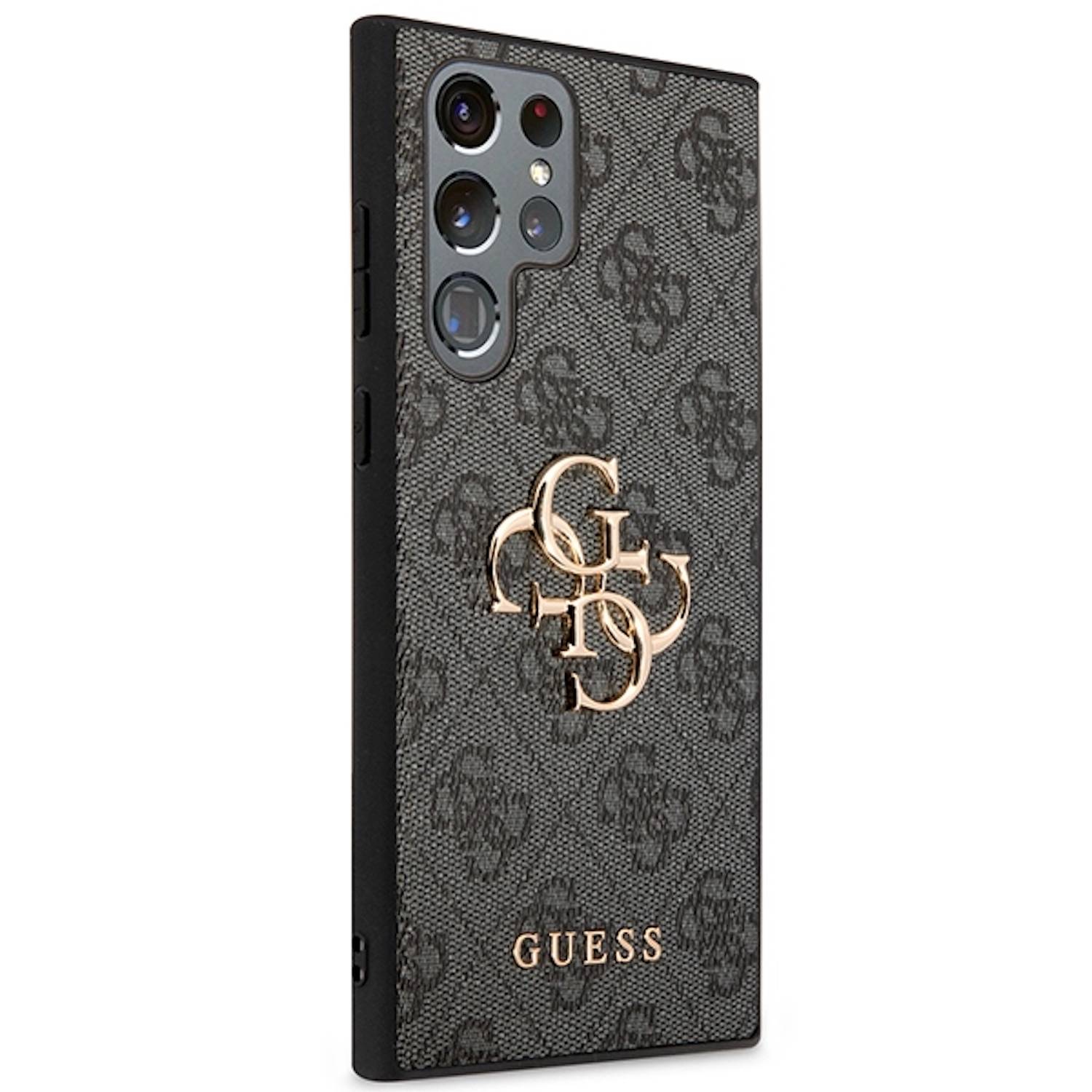 Guess Samsung Galaxy S24 Ultra Schutzhülle Cover 4G Metal Logo Schwarz